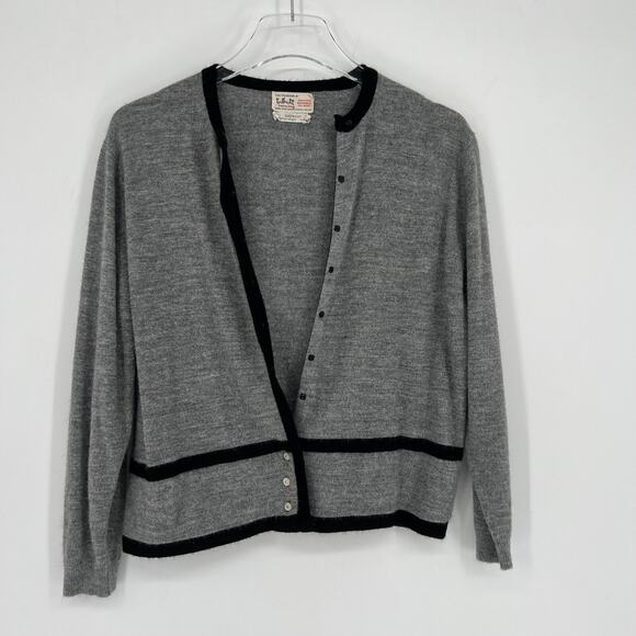 Vtg Talbott Givenchy Design Cardigan Womens M Gray‎ 60s Retro Classic Capsule - Picture 3 of 6